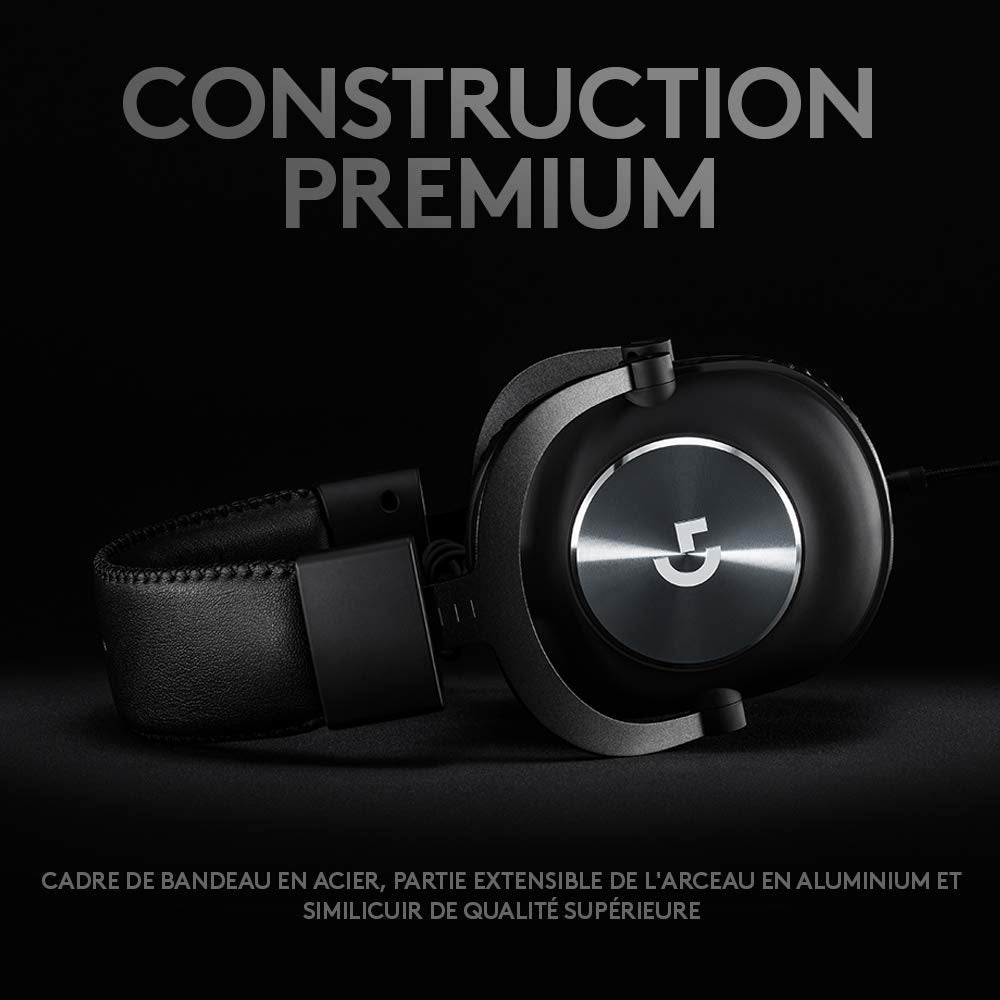 Logitech G PRO X Casque filaire gamer Over-Ear avec Micro BLUE VO!CE, DTS Headphone:X 2.0, Transducteurs PRO-G 50mm, Son Surround 7.1 pour Gaming Esport, PC/PS/Xbox/Nintendo Switch – Noir