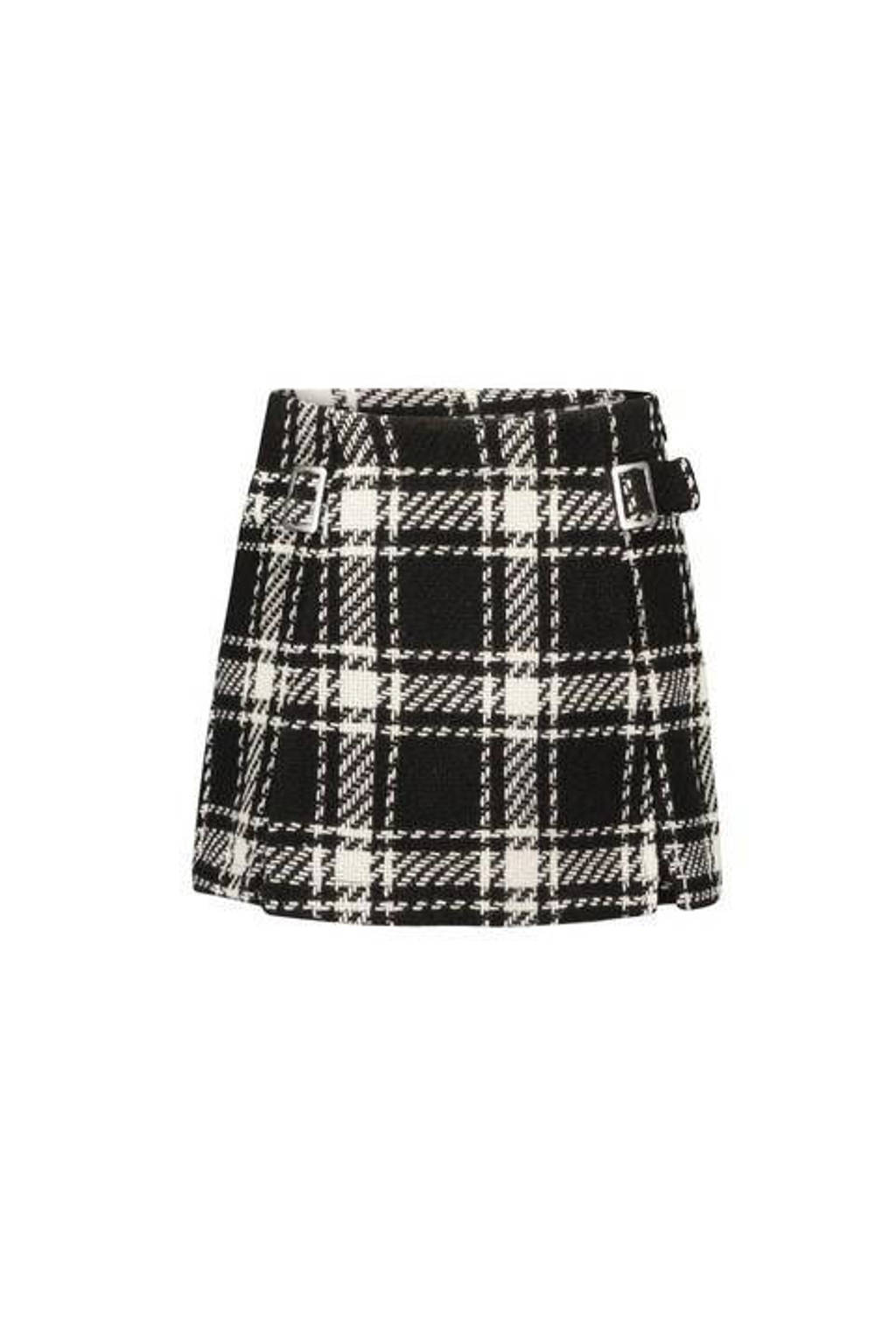 Like Flo geruite skort zwart/beige