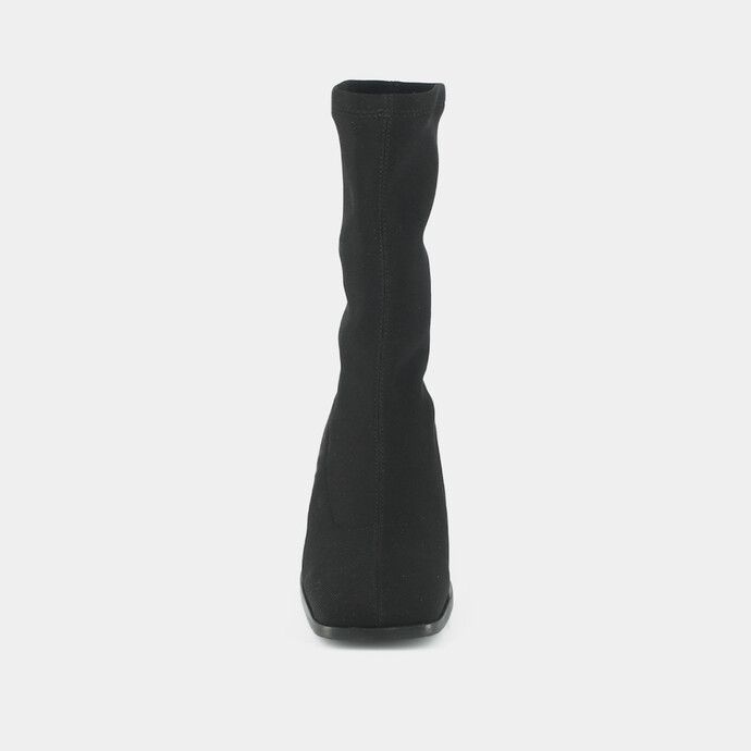 Bottines à talons  en lycra noir