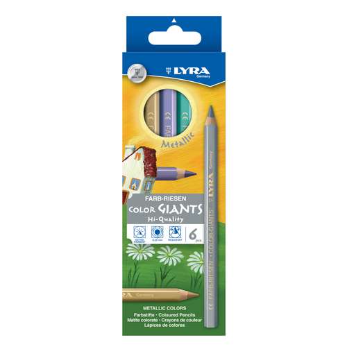 LYRA Farb-Riesen® Metallic Dickkern-Farbstifte- Etui