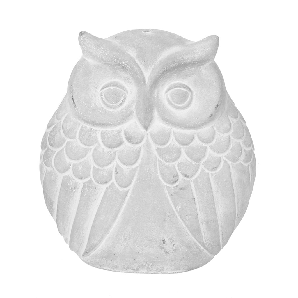 Hibou ciment 14x16cm