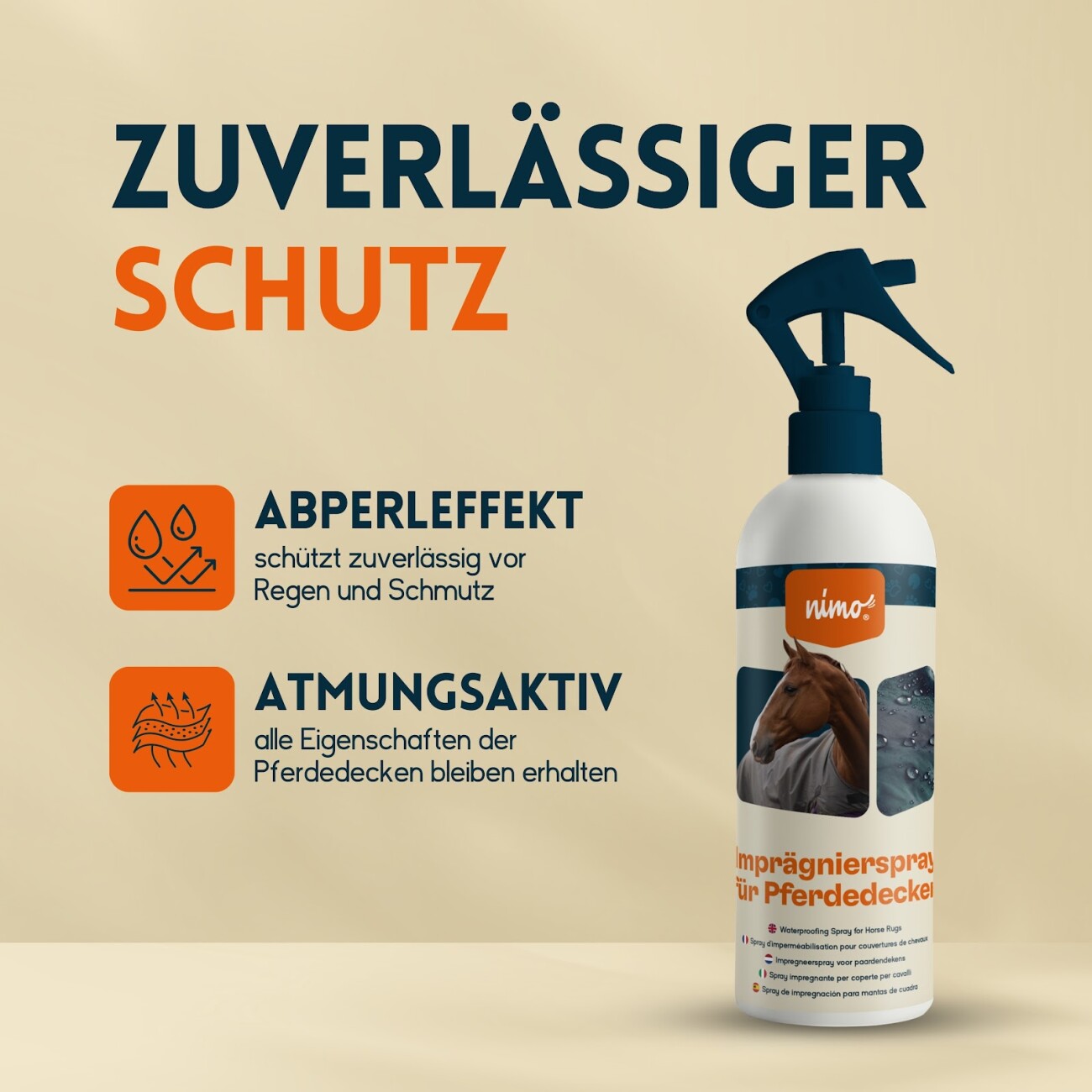 nimo Imprägnierspray für Pferdedecken 500 ml