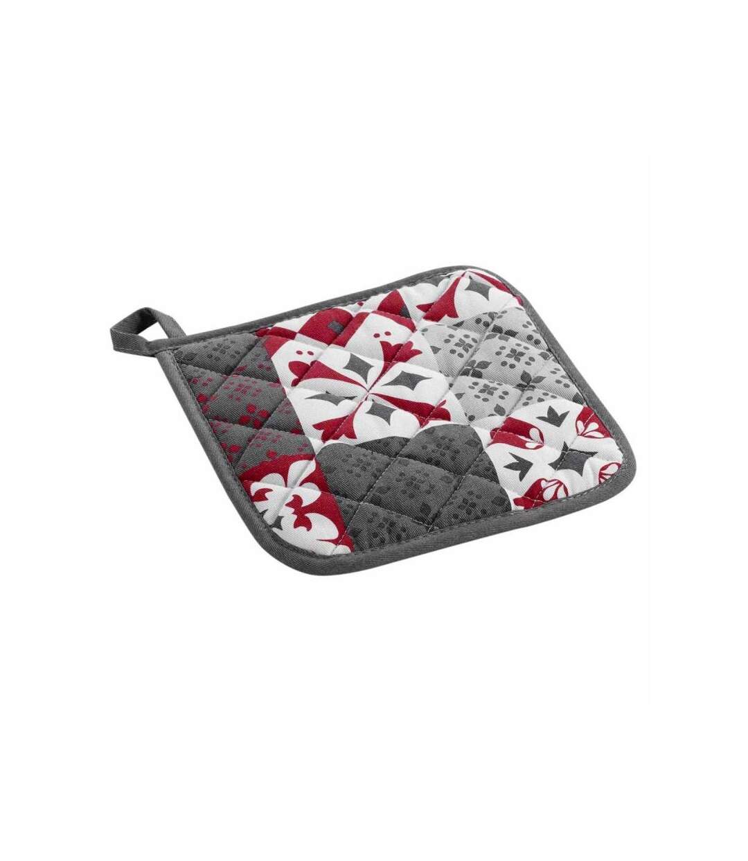 Manique de Cuisine Credence 19cm Gris & Rouge