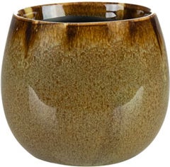 TS bloempot Odile bruin / groen D 8 H 7 cm