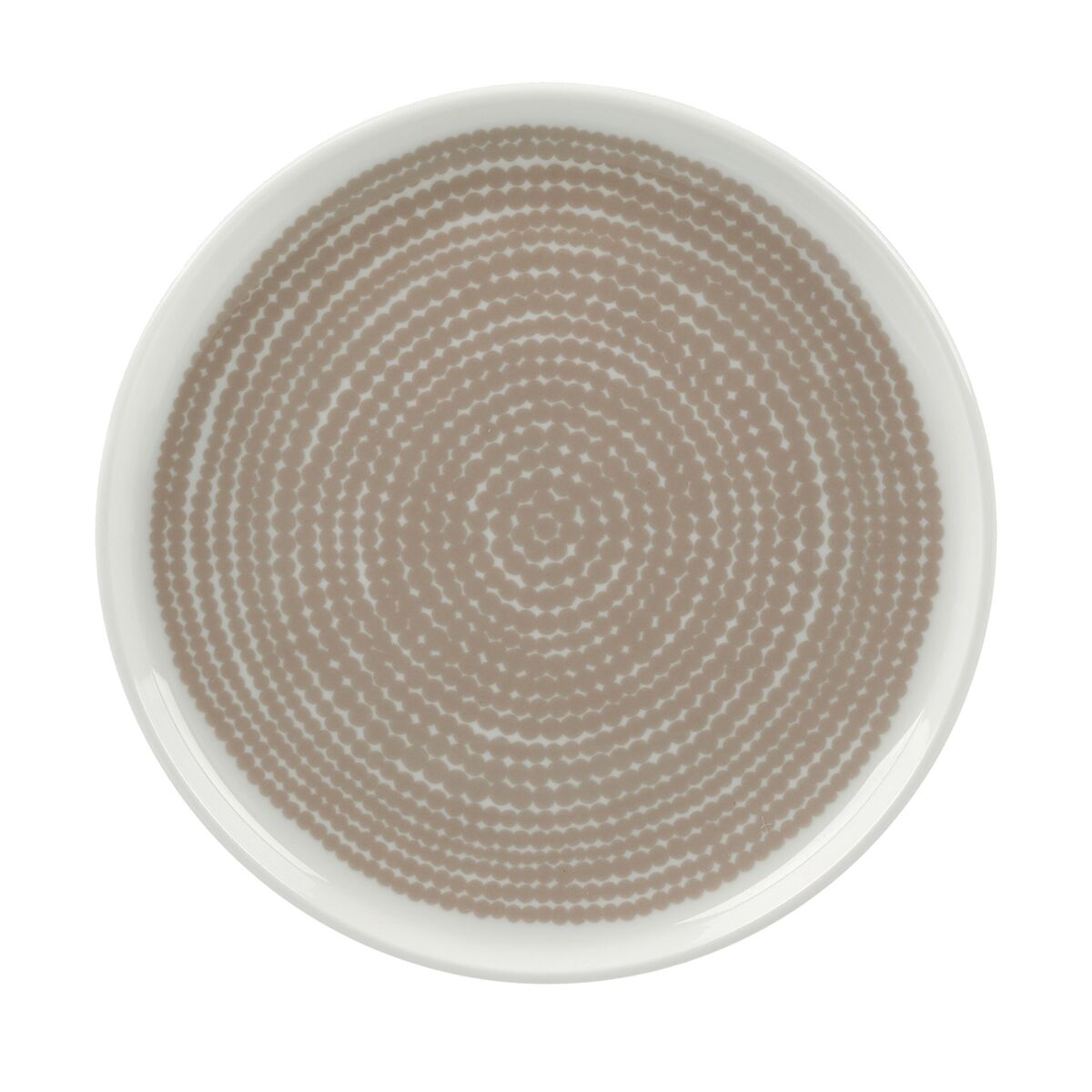 Siirtolapuutarha tallerken 13,5 cm, hvit/beige