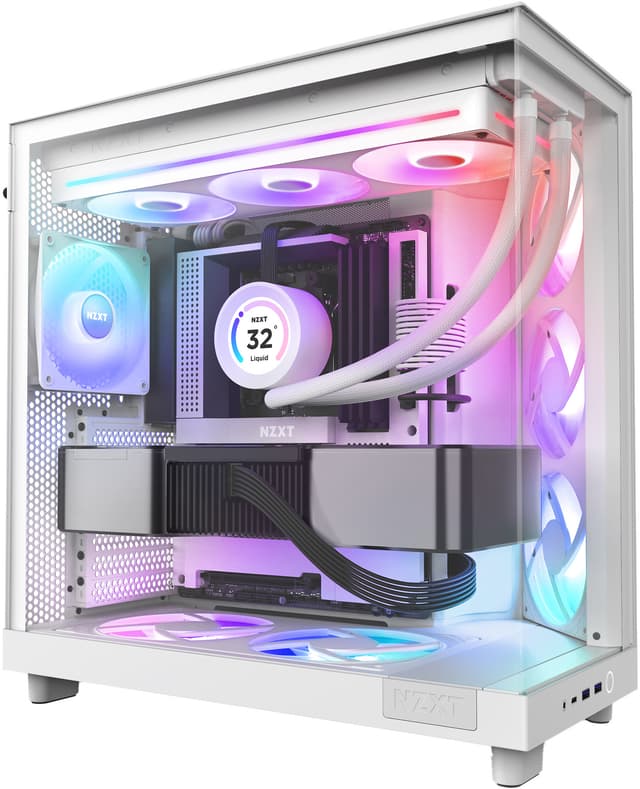 NZXT F360 RGB Core 360mm Unibody blæser (hvid)