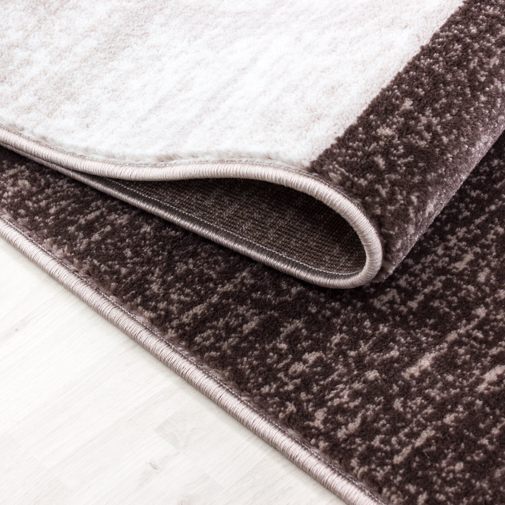 Wunderschöne Teppich modern Designer Wohnzimmer Kariert Muster Braun Schwarz