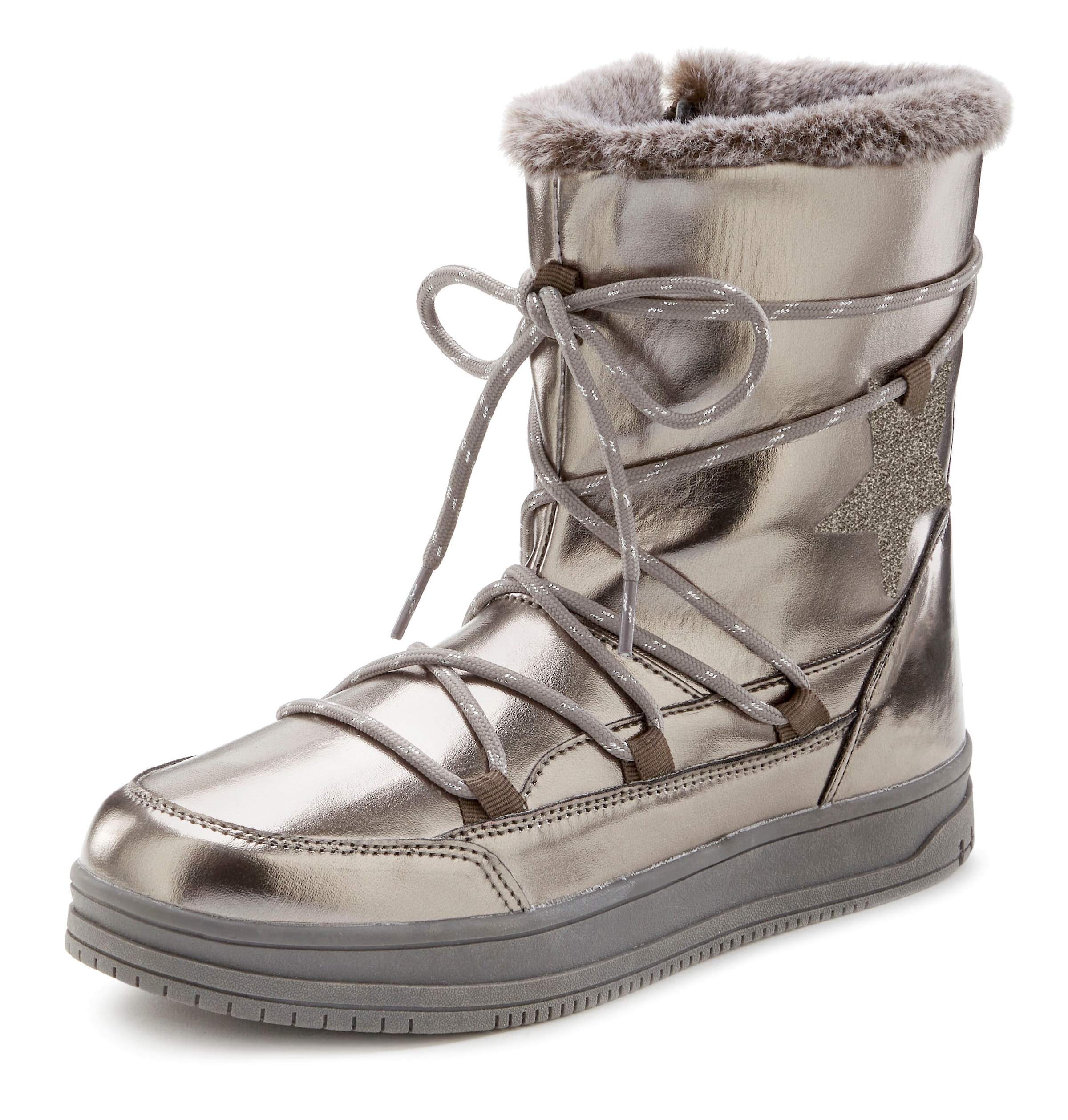 LASCANA Winterboots  mit Warmfutter & Glitzerdetail, Snow Boots, Winterstiefel, Stiefelette