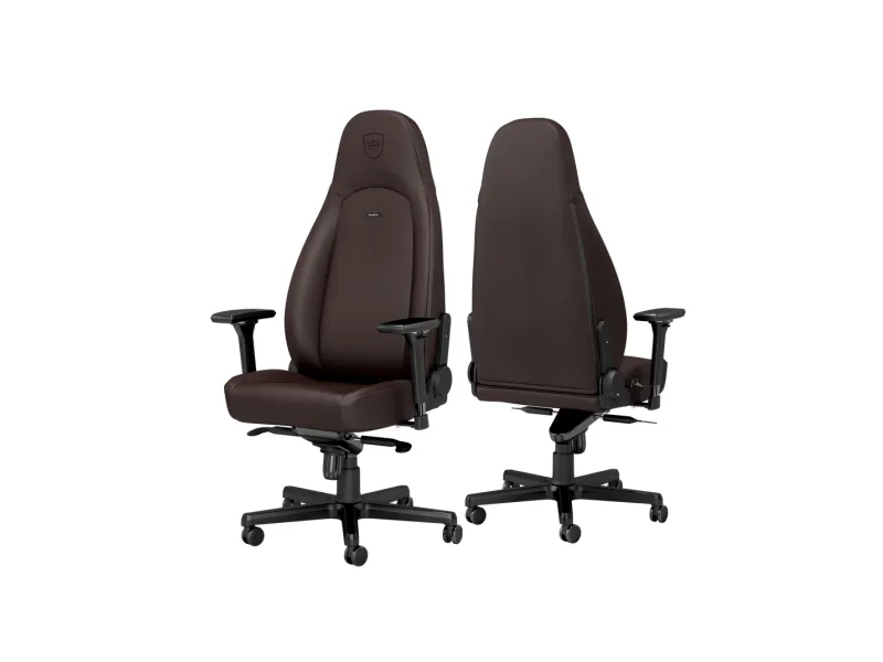 noblechairs Icon, Polstret sæde, Polstret ryglæn, Brun, Brun, Imiteret læder, Imiteret læder
