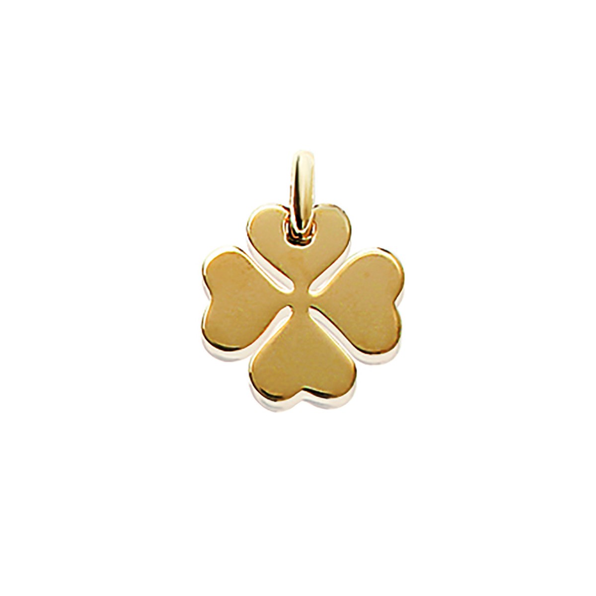 Pendentif Trèfle à quatre feuilles plaqué or