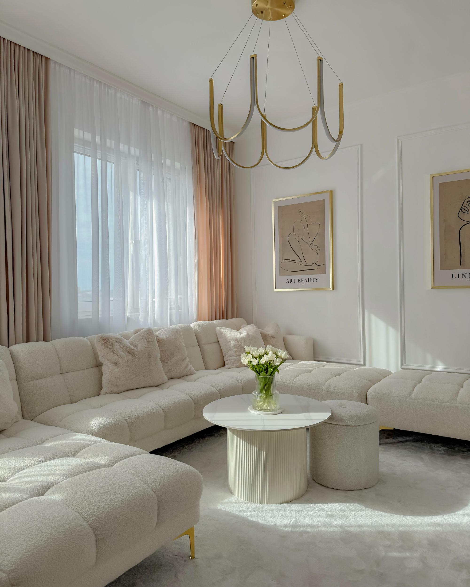 Salontafel LEONA Keramiek Lichtbeige