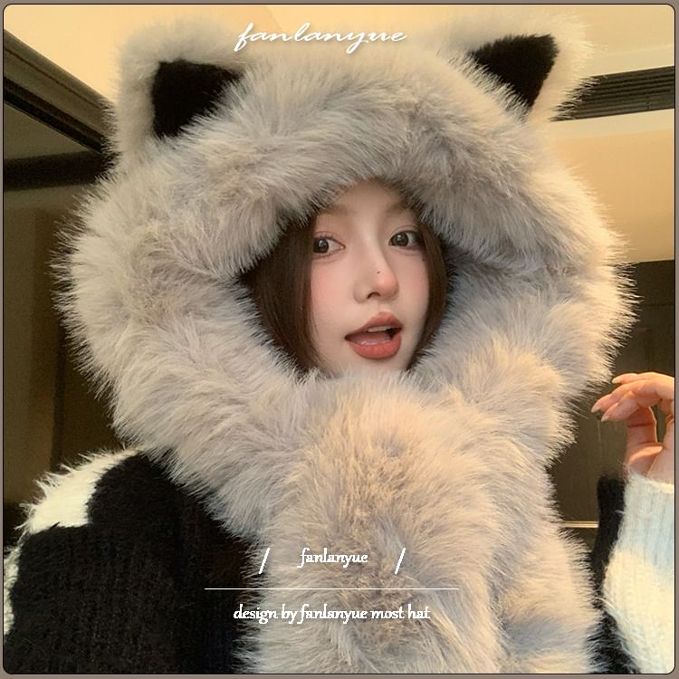 Zaalouk - Fox Ear Scarfed Trapper Hat