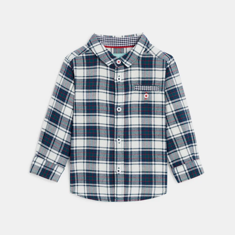 Chemise chaude à carreaux bébé garçon Vert