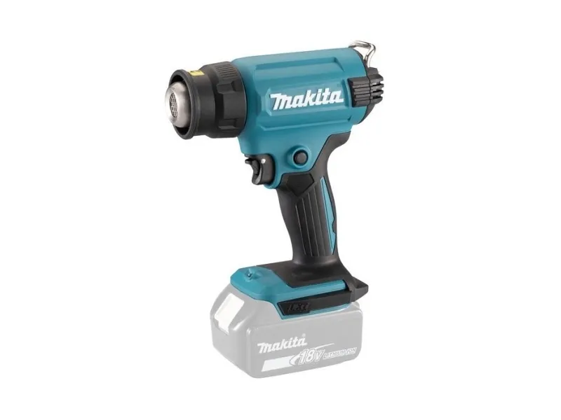 Makita DHG180Z, Varmluftspistol, Pistolhåndtag, Sort, Blå, 200 l/min, 550 °C, Batteri