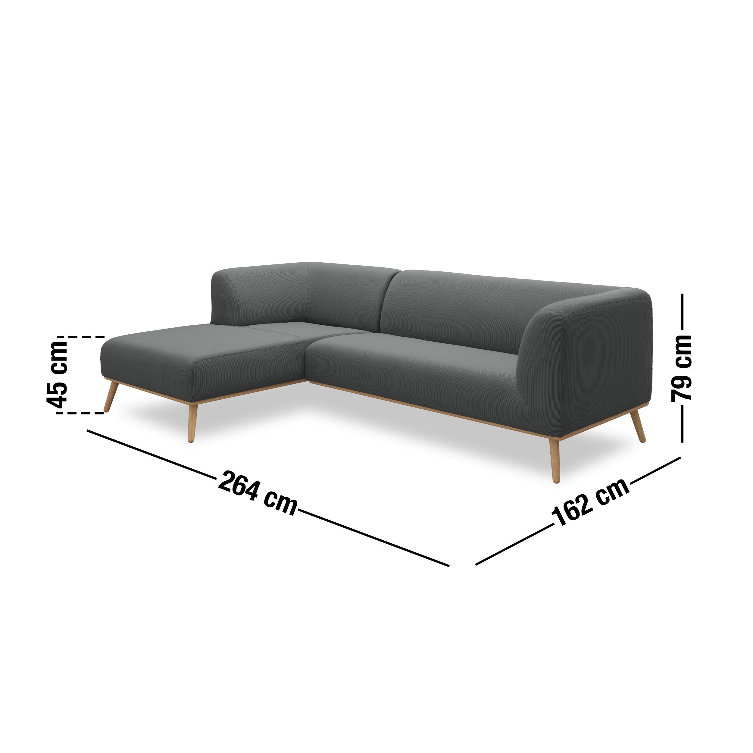 Land venstrevendt sofa med chaiselong