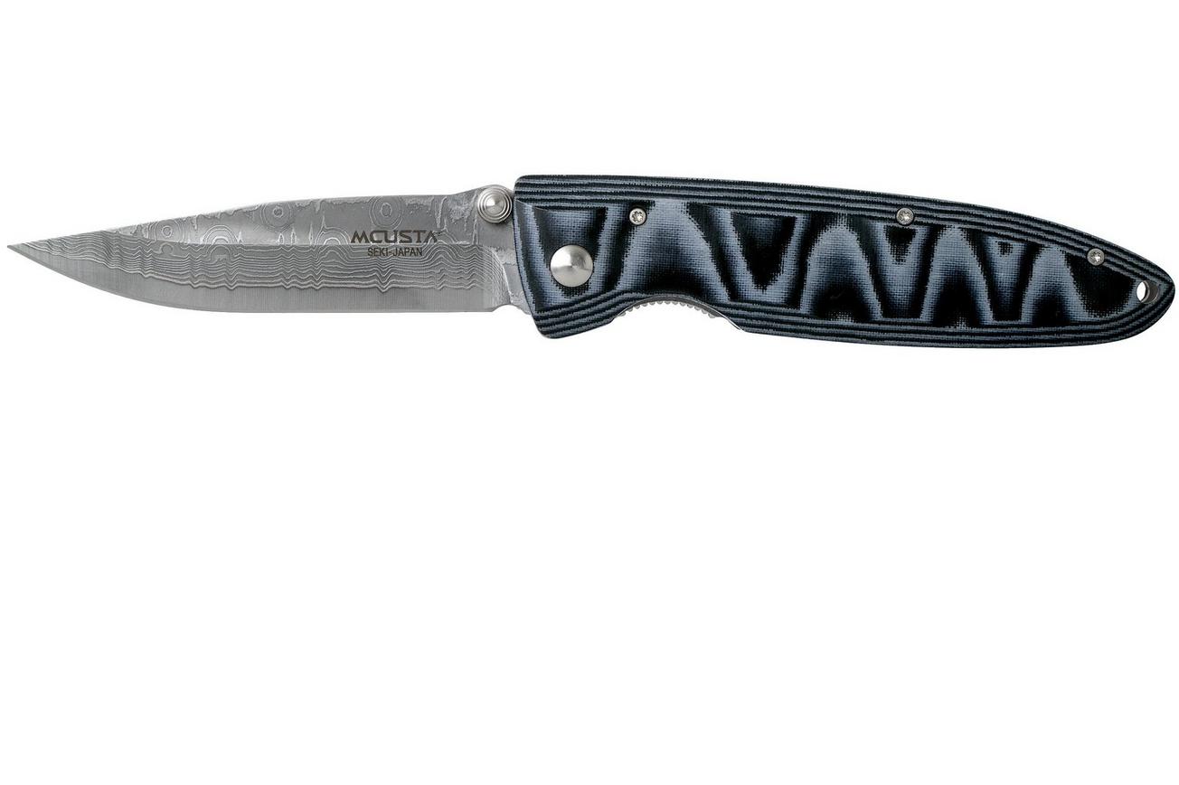 Mcusta MC-0010D Classic Wave, blue micarta, herenmes