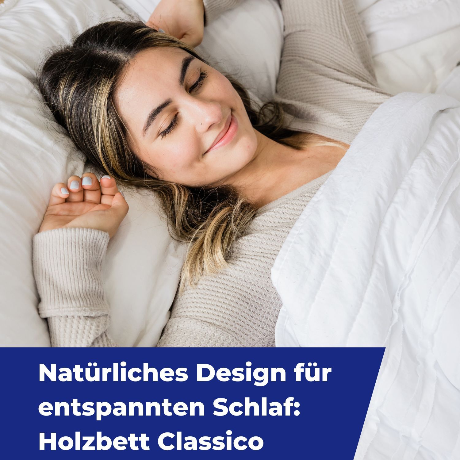 Coemo Bett Classico Lattenrost Massivholz Kiefer 140x200cm anthrazit