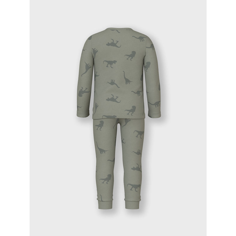 Køb Name It Agave Green Pyjamas Agave Green Dino Rib Noos