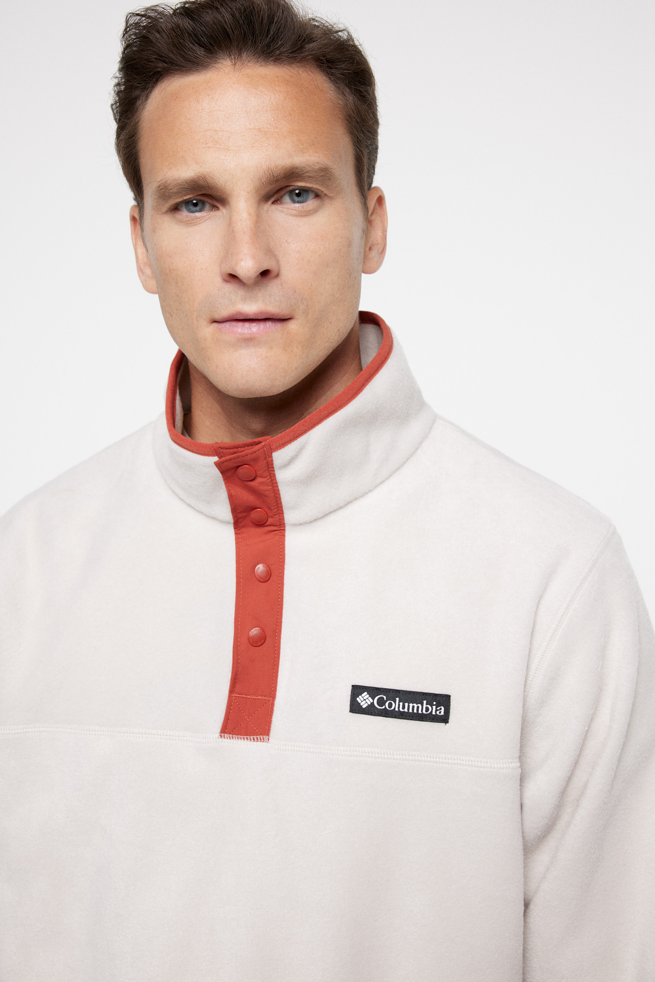 Jaqueta de lã polar masculina Columbia™ Steens Mountain™ com fechamento de meio botão