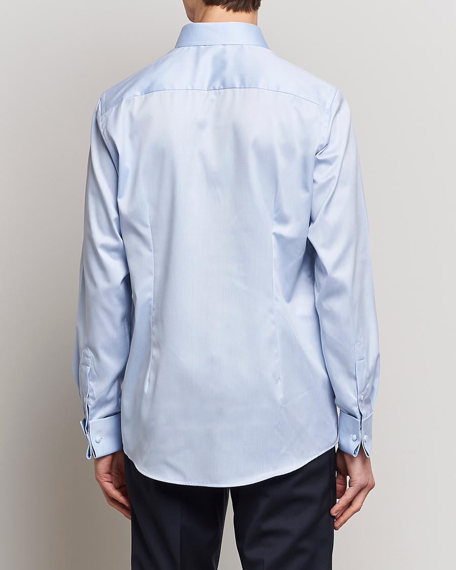 Eton Contemporary Fit Shirt Double Cuff Blue