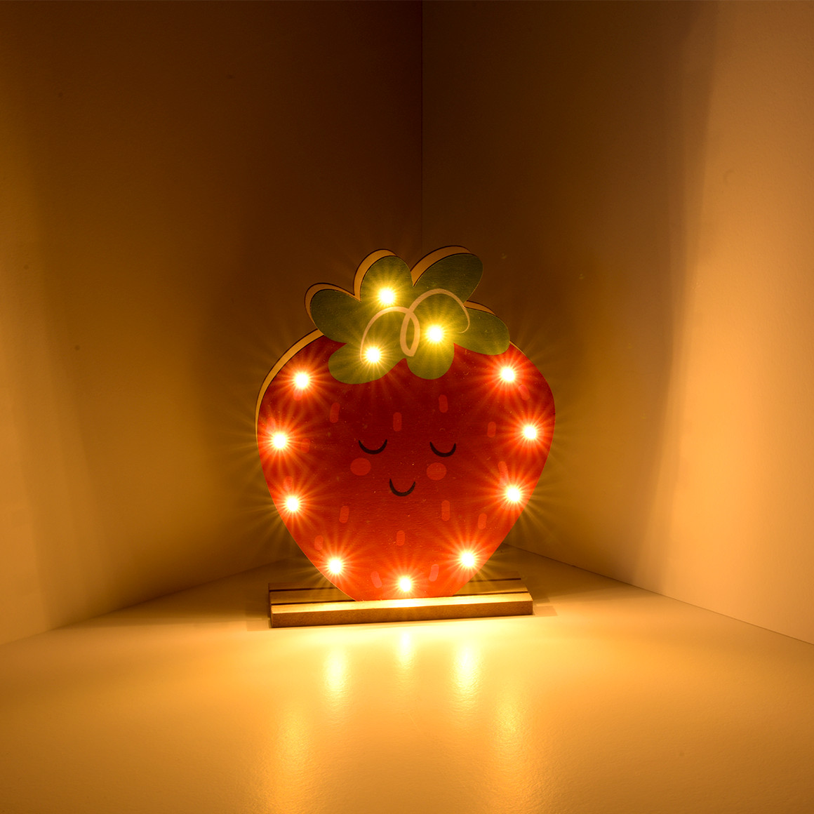 Topolino LED Lampe in Erdbeer-Form rot / grün