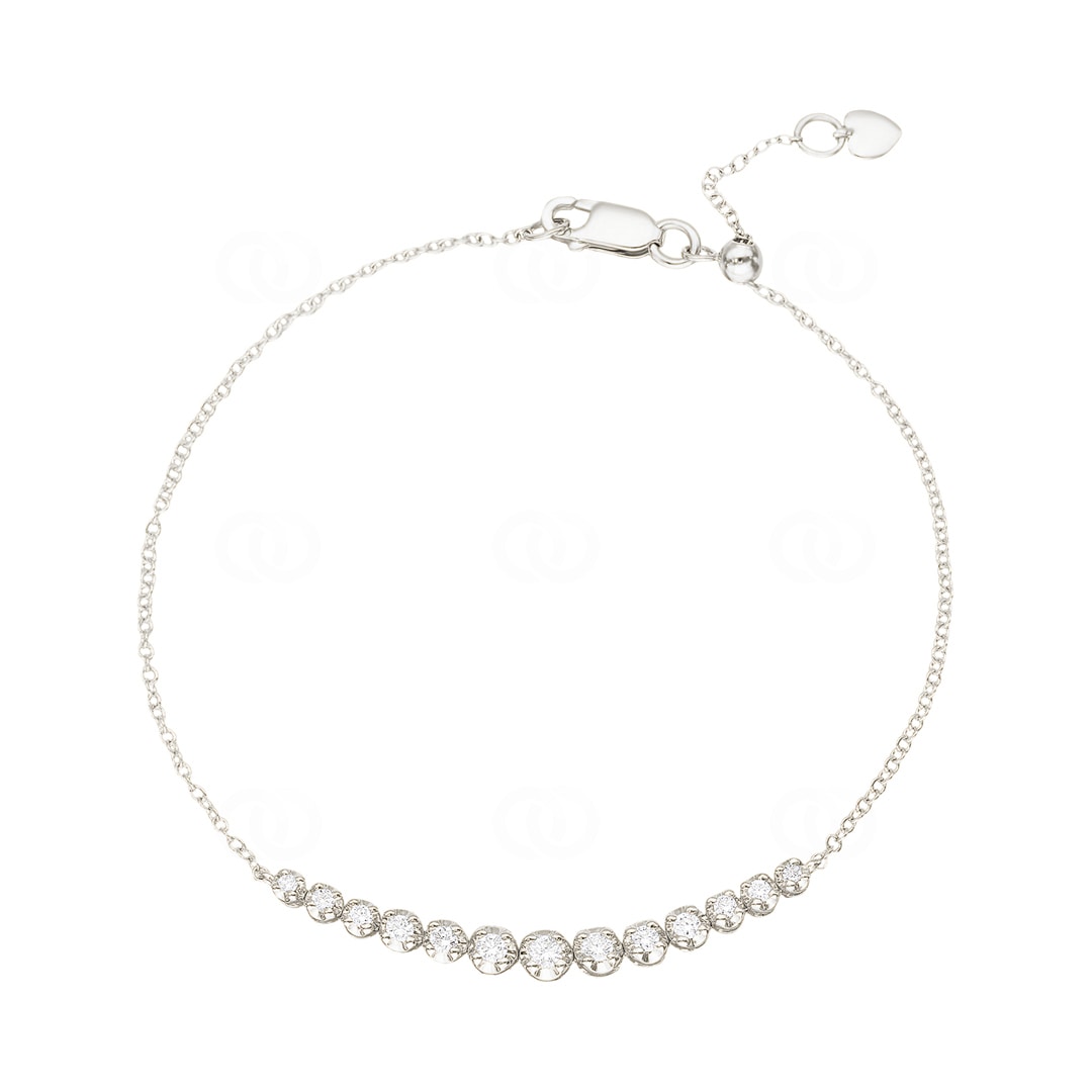 0.25 Karat Diamantarmband 750/18 K Weissgold