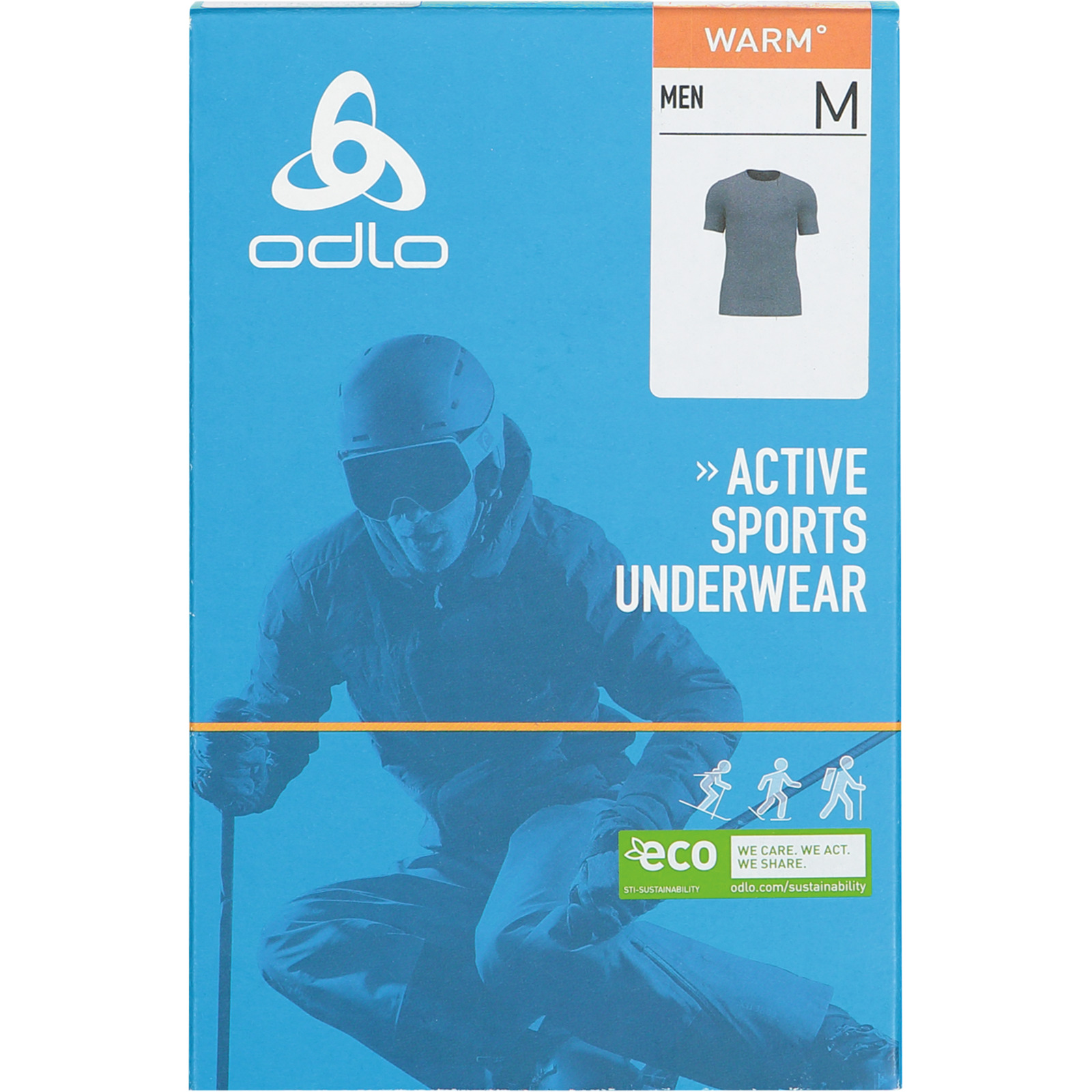 Odlo Herren-Baselayer T-Shirt Active Warm M, grau