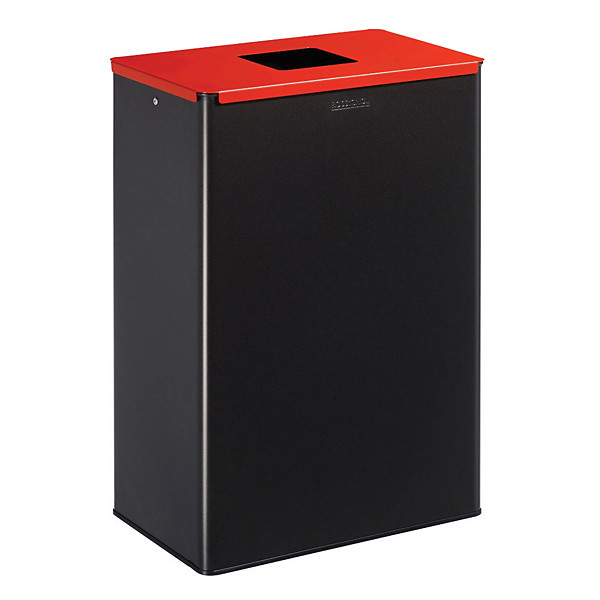 ROSSIGNOL Poubelle de  tri selectif 60 L calitri - tri metal - gris manganese / rouge signalisation