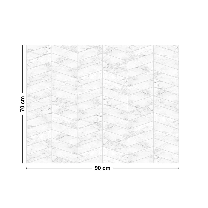 Crédence cuisine Fond de hotte ALU : L 90cm x H 70cm - MARBRE GALLONE