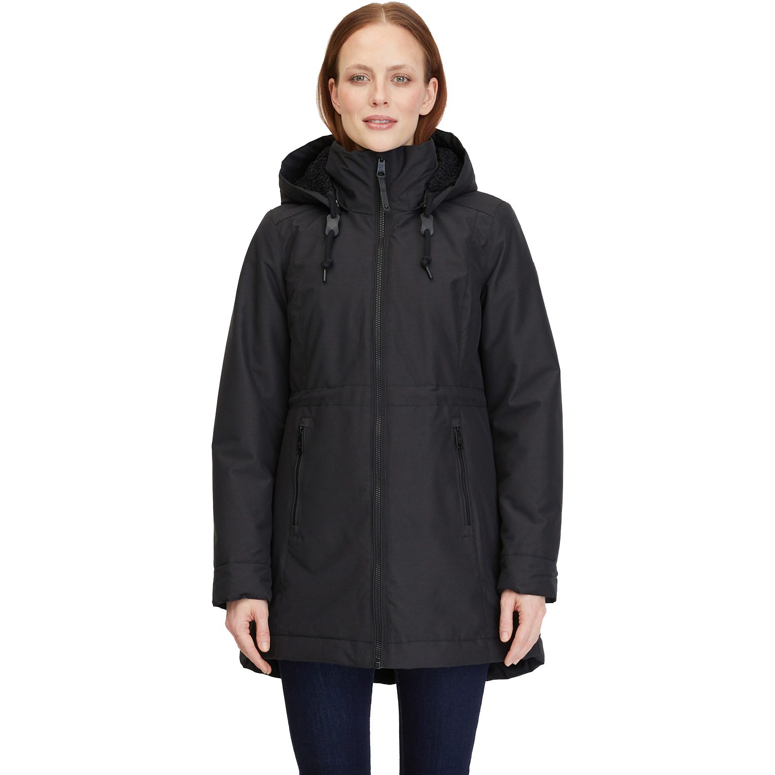 ragwear Dakkota Warm Mantel Damen schwarz