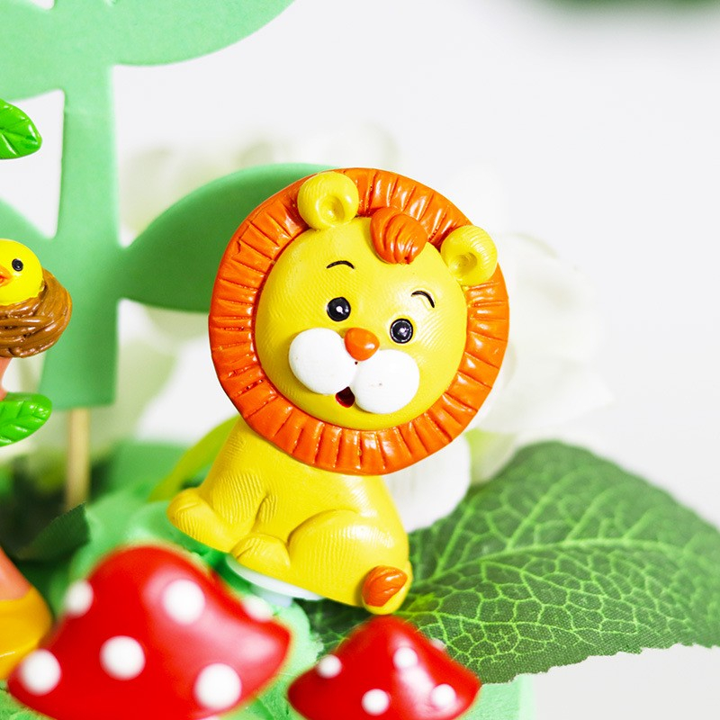 Kuchenstecker Weichkeramik Safari Kinder Tortenstecker Topper Dekoration für Torten - Löwe