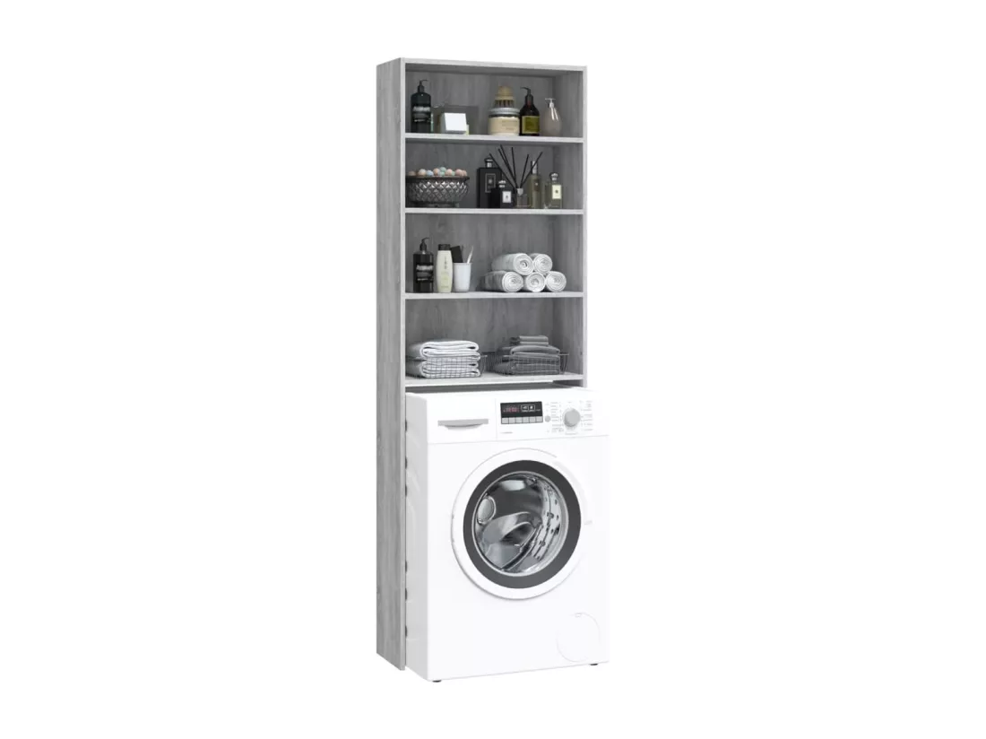 Meuble pour machine à laver Sonoma gris 64x24x190 cm