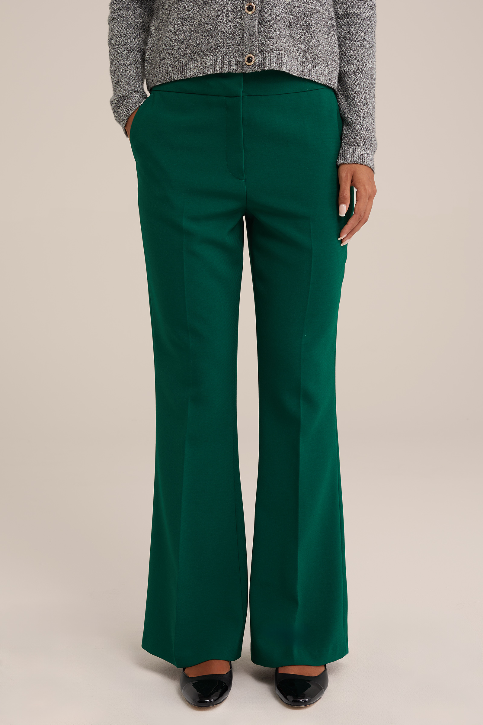 super flared pantalon WE Fashion Felgroen