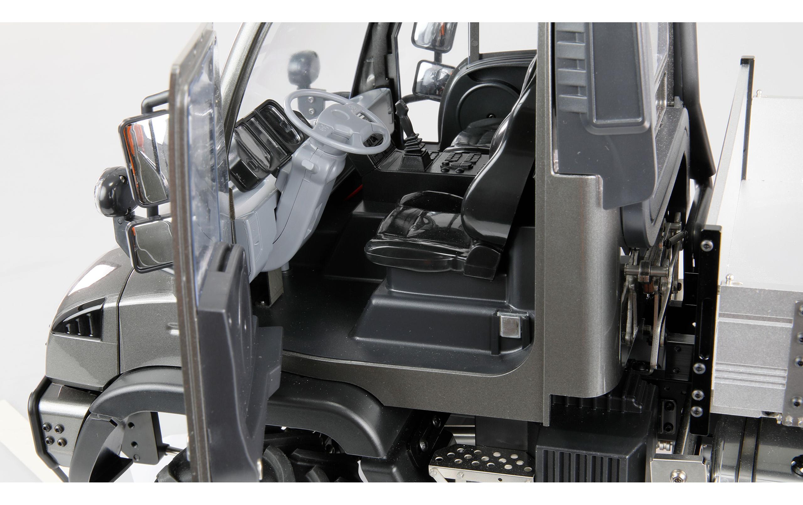 Mercedes-Benz Unimog Geräteträger 4WD Anthrazit 1:10, ARTR<br>Originalgetreues Unimog RC-Modell