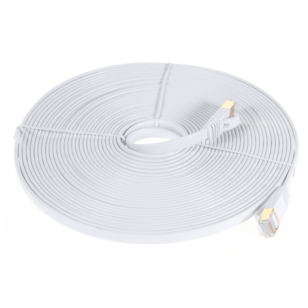 (10m) 10 Gigabit Ethernet LAN RJ45 Internet Netzwerk Kabel (CAT-7) - Weiss