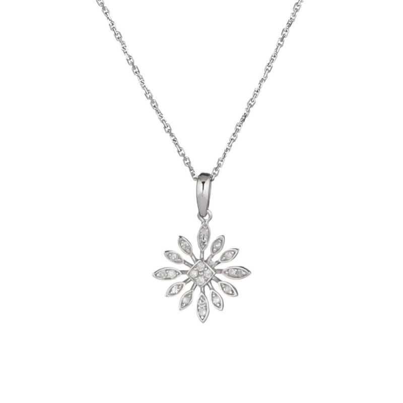 Pendentif Or Blanc et Diamant