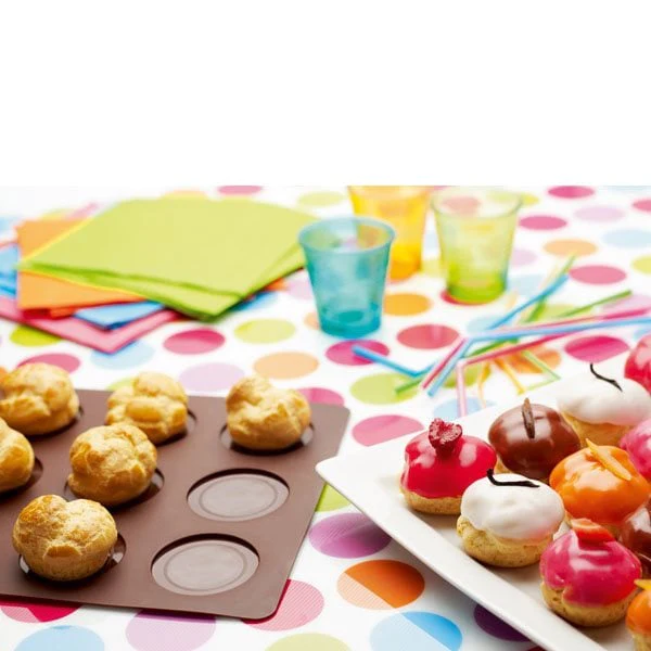 Lot 2 Flexi'plaques silicone 8 éclairs et 12 choux Mathon