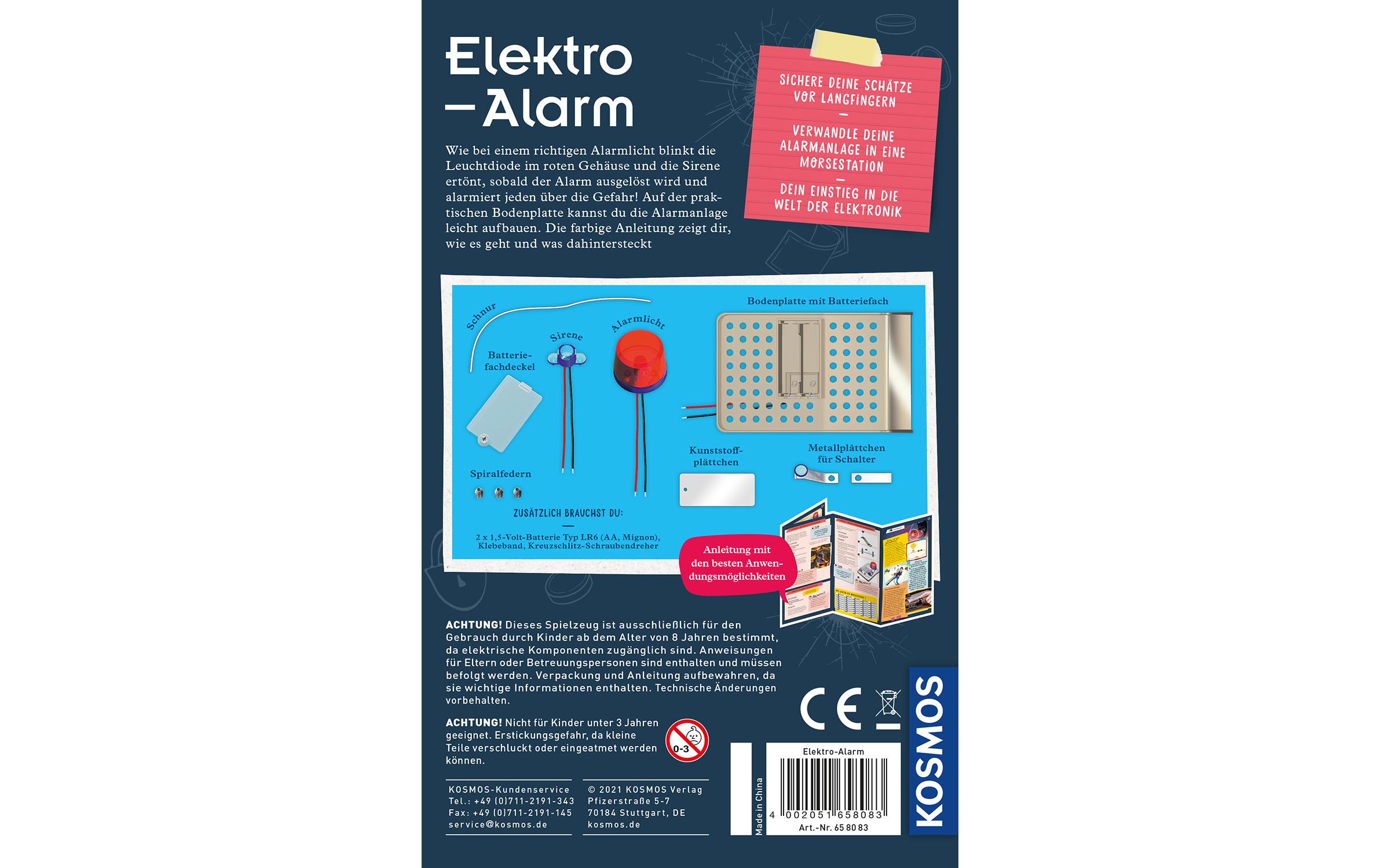 Experimentierkasten Elektro-AlarmBausatz mit Warnlicht und Sirene