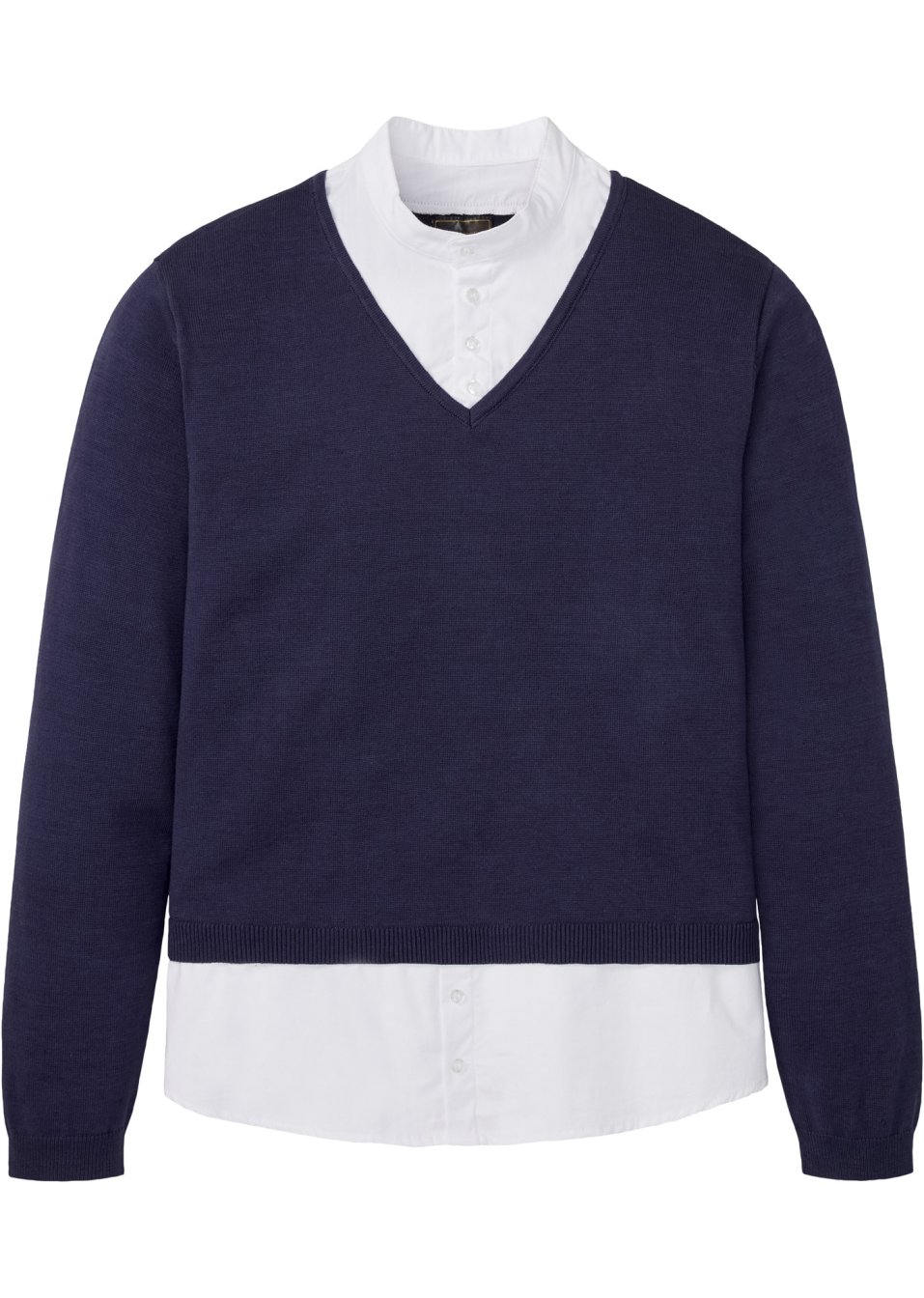 Pull à empiècement chemisier