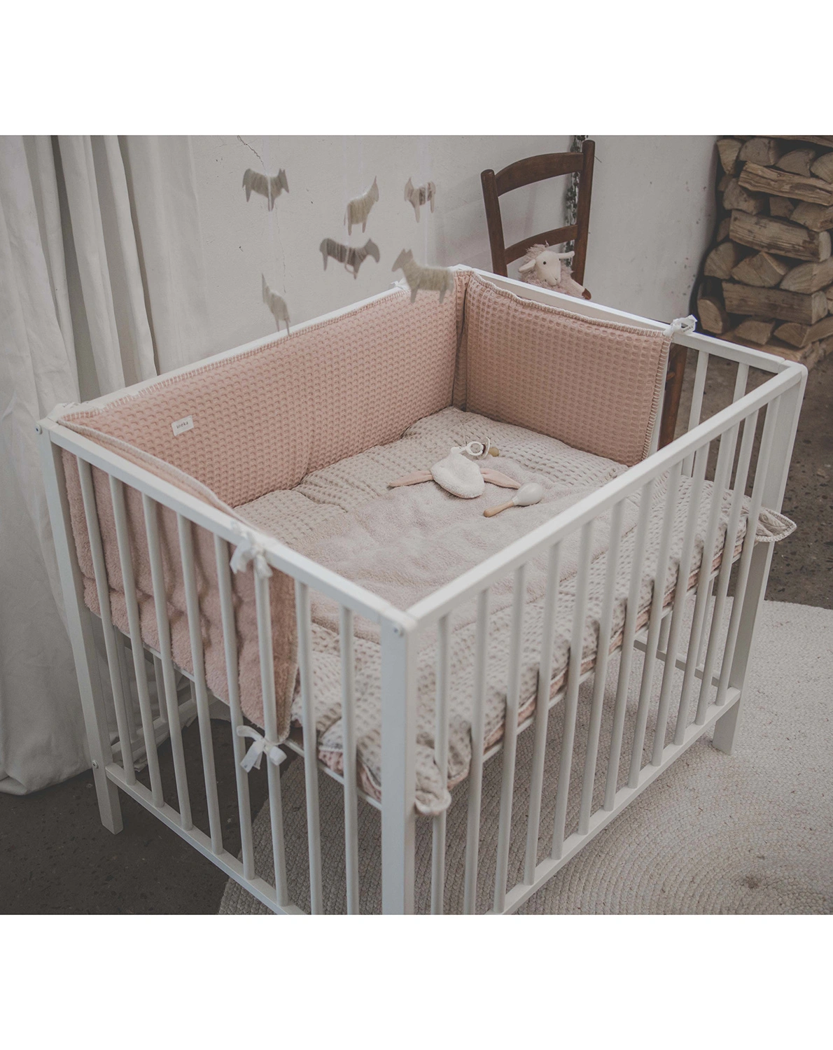 Krabbeldecke AMSTERDAM (75x95) in rosa salt/sand