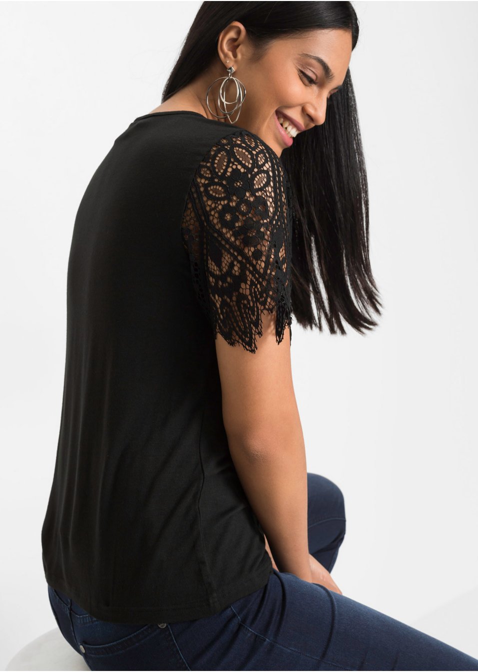 T-shirt à dentelle