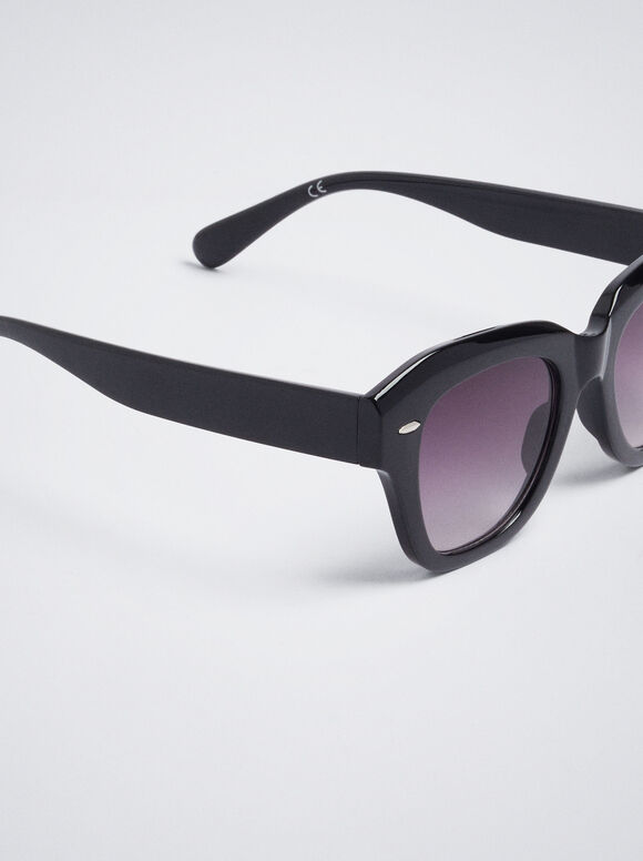 Óculos de Sol de Acetato - Preto