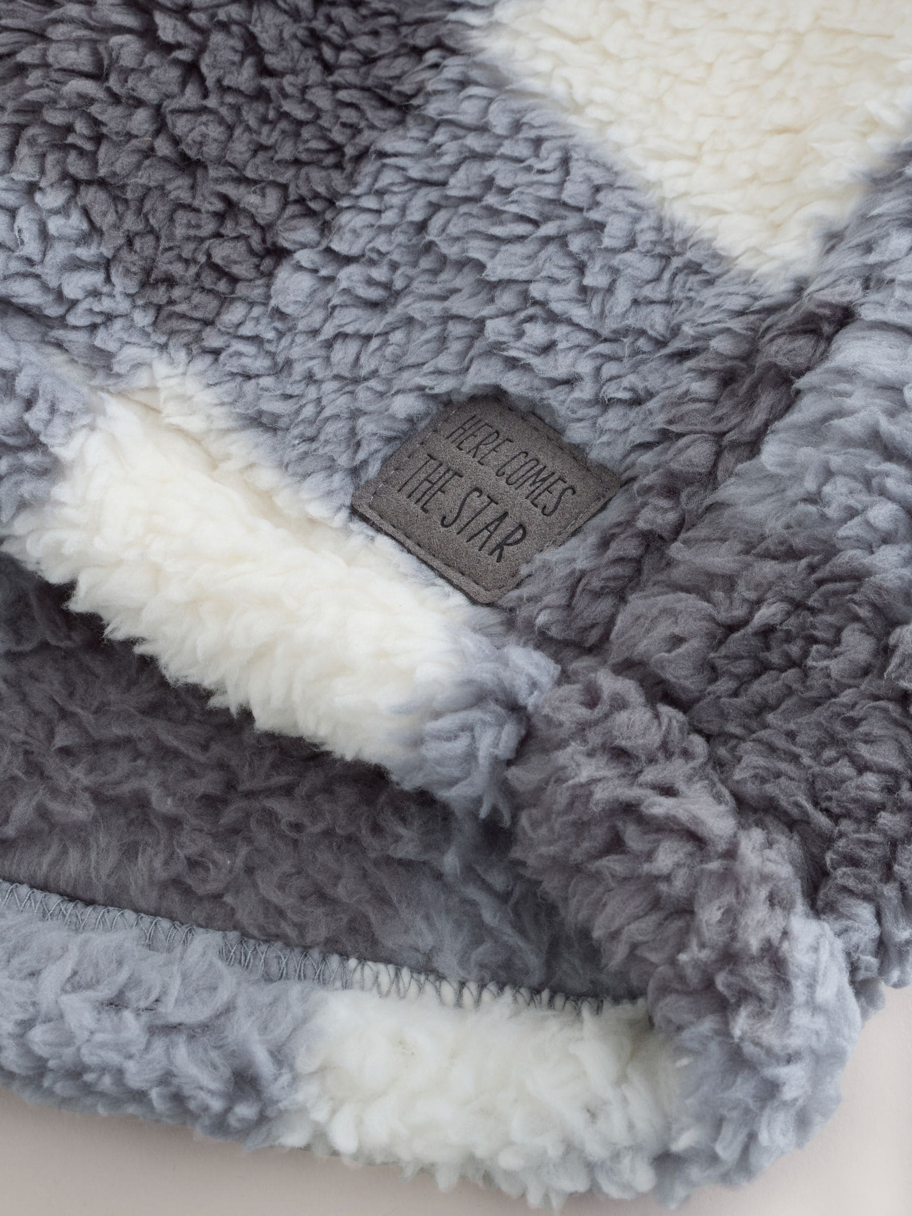 Grijs dambordpatroon - Fleece shacket van borg (3 mnd - 7 jr)