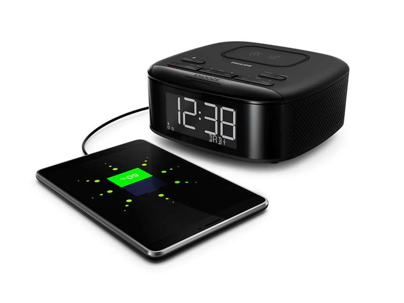 Philips DAB  Radio TAR7705/10 Schwarz Bluetooth-Radiowecker mit Qi-Ladefunktion