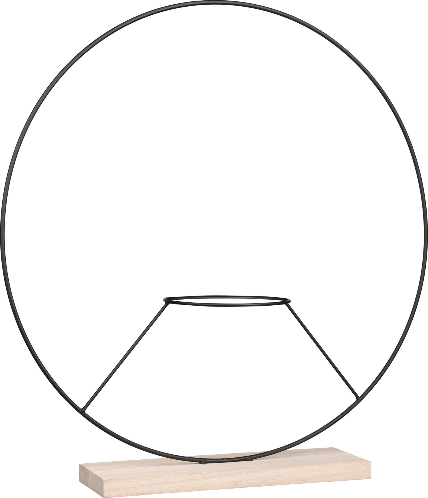 Mica Decorations pothouder zwart 40 x 11,5 x 42 cm