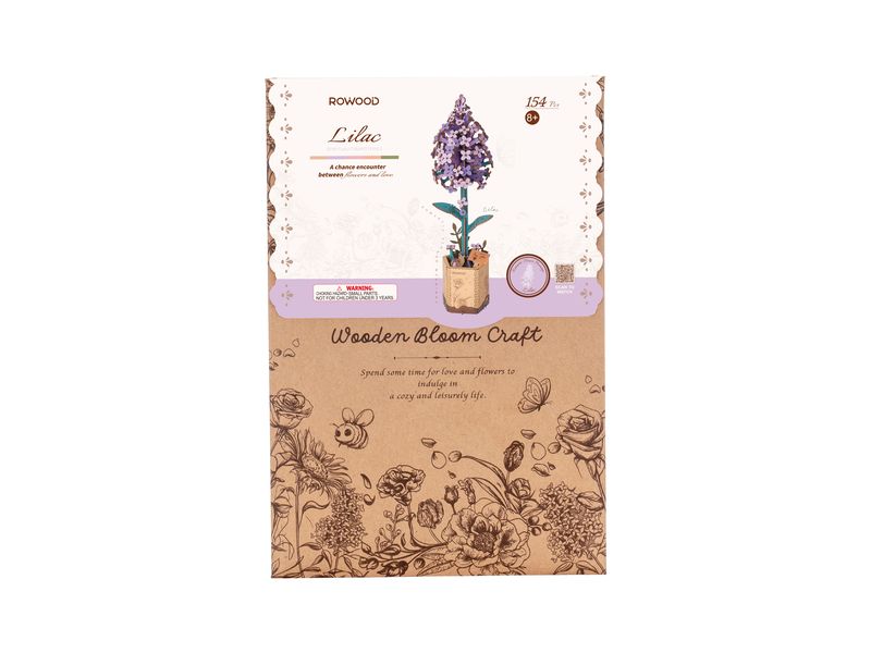 RoboTime Bausatz Lilac 154-teilig 3D-Puzzle aus lasergeschnittenen Holzteilen