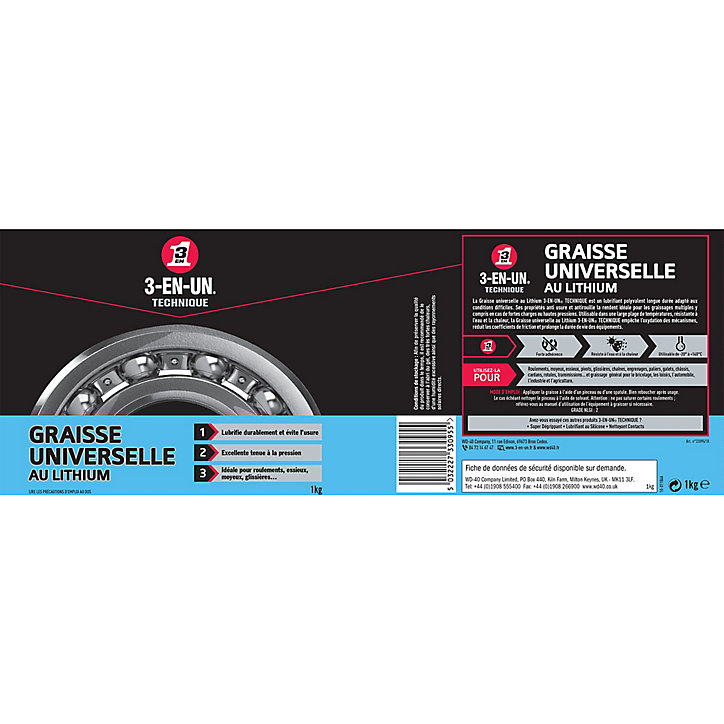 Graisse Universelle au Lithium 3-EN-UN TECHNIQUE Pot 1Kg