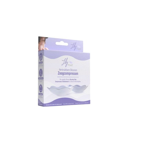 LilyPadz Herbruikbare Siliconen Zoogcompressen 2-Pack