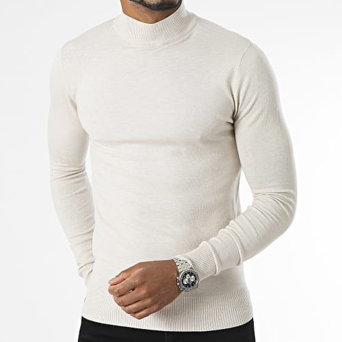 Pull Col Cheminée 665 Beige