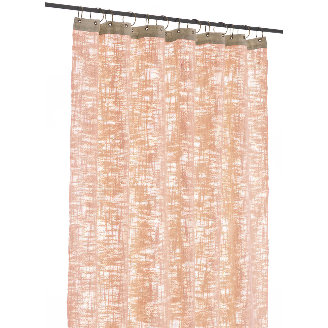 En Fil d'Indienne Rideau en Coton tissé façon Kadhi dragée - 130x280 cm